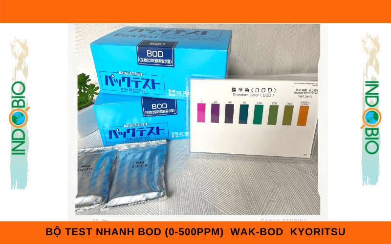BỘ TETS KIT TEST NHANH BOD TRONG NƯỚC THẢI WAK-BOD KYORITSU, THANG ĐO 0-500 PPM, ĐÓNG GÓI 50 TEST/HỘP